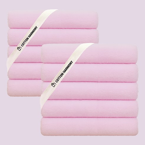 코튼하모니 호텔수건 200g 40수 면사, 캔디핑크, 10개