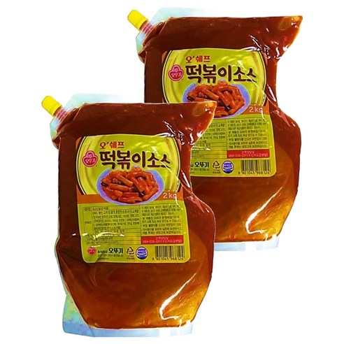 오뚜기 오쉐프 떡볶이소스 2kg, 2개