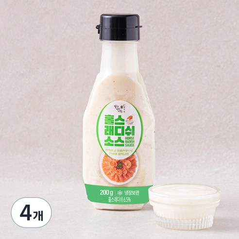 잘식비 홀스래디쉬 소스, 200g, 4개