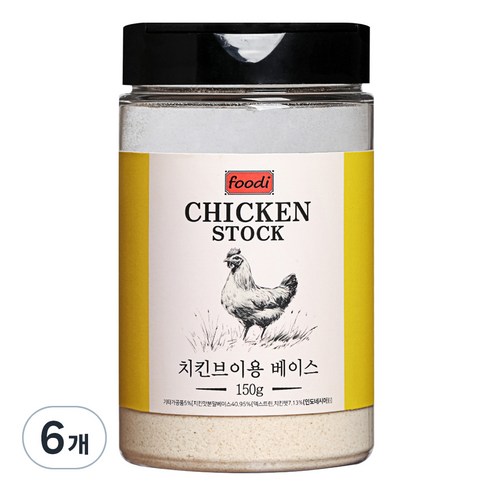 foodi 치킨스톡, 150g, 6개