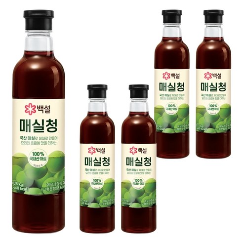 백설 매실청, 1.025kg, 5개