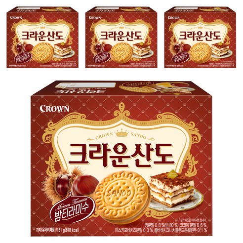 크라운산도 밤 티라미수, 161g, 4개