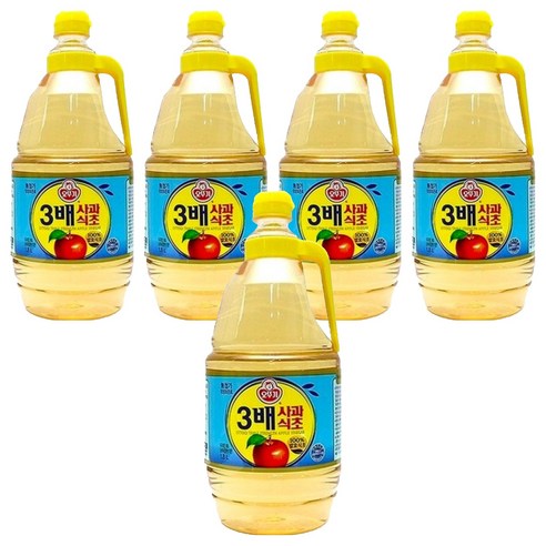 오뚜기 3배 사과식초, 1.8L, 5개