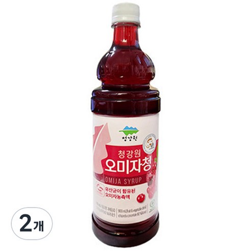 인차 오미자청 농축액, 900ml, 2개