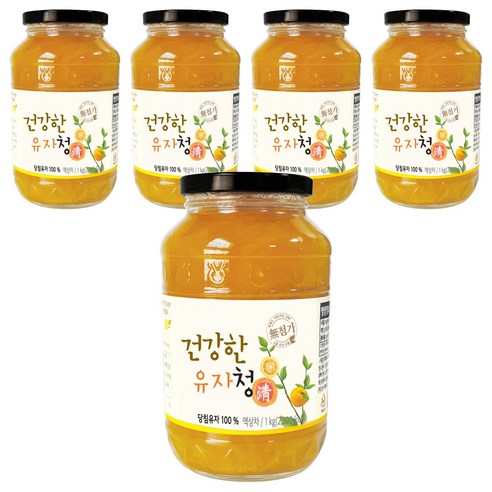 다온웰 건강한 유자청, 1kg, 5개