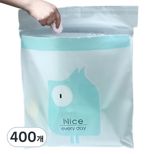 홈앤코 차량용 부착형 쓰레기봉투 블루, 400개, 10L