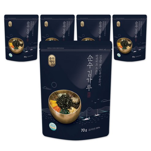 순수해작 순수 김가루, 70g, 5개