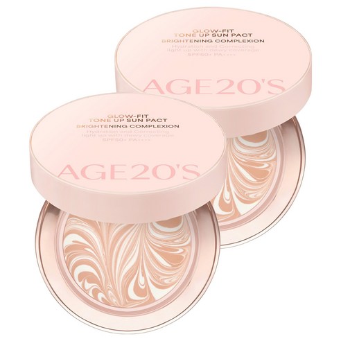 에이지투웨니스 글로우핏 톤업 선팩트 SPF50+ PA++++, 12.5g, 2개