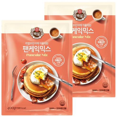 CJ 백설 팬케익 믹스, 400g, 2개
