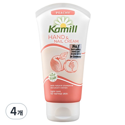 카밀 핸드 앤 네일 크림 피치, 75ml, 4개