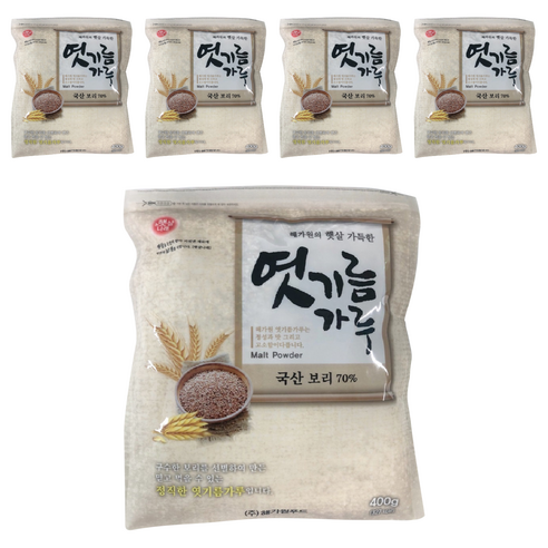 해가원 보리 엿기름 가루, 400g, 5개