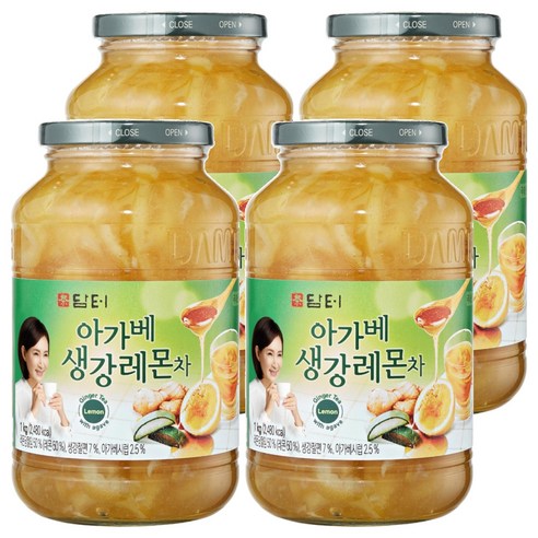 담터 아가베생강레몬차, 1kg, 1개입, 4개