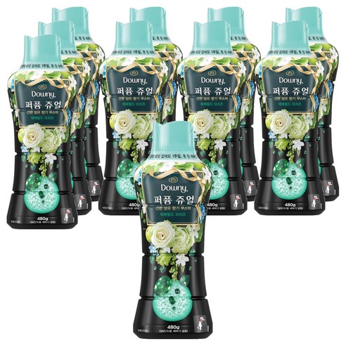 다우니 퍼퓸 쥬얼 향기부스터 에메랄드 브리즈, 480g, 10개