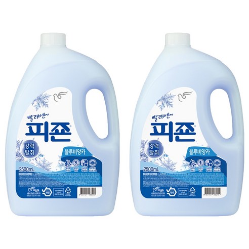 피죤 레귤러 섬유유연제 블루비앙카 본품, 2.5L, 2개