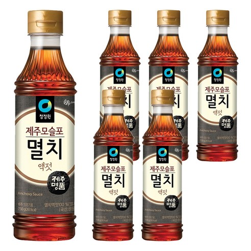 청정원 제주모슬포멸치액젓, 750g, 6개