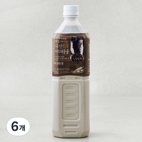 김구원선생 매일 마시는 국산 서리태콩물, 1L, 6개