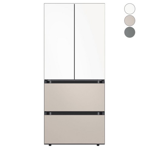 [색상선택형] 삼성전자 비스포크 키친핏 김치플러스 4도어 냉장고 420L 방문설치, RQ42A94A1AP