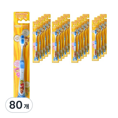 나모 우리아이칫솔, 소프트블루, 80개, 1개