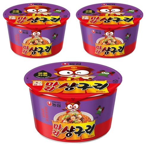 너구리 마라 샹구리 큰사발면 103g, 3개