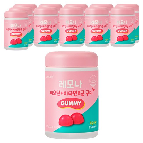 레모나 비오틴 플러스 비타민B군 구미, 60정, 210g, 12개