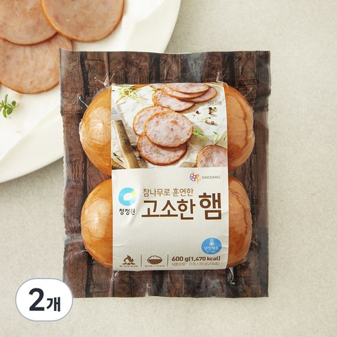 청정원 참나무로 훈연한 고소한 햄, 600g, 2개