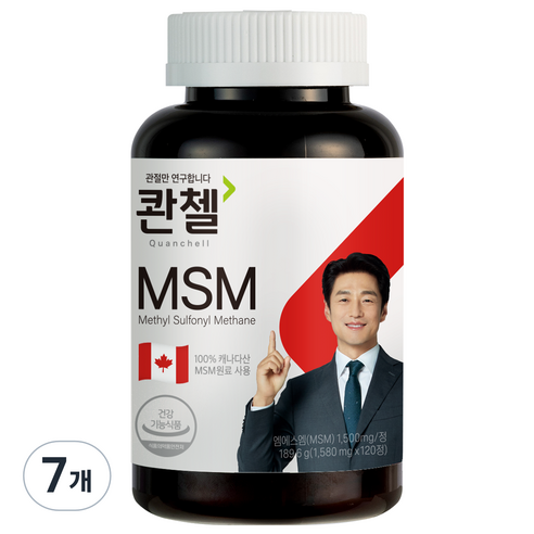 콴첼 MSM 영양제 189.6g, 120정, 7개
