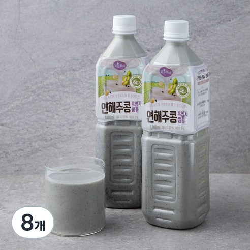 맑은물에 연해주콩 흑임자 콩물, 1L, 8개