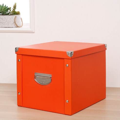 듀러블리 심플 종이 리빙박스 30 x 29.5 x 27 cm, 13 레드, 1개