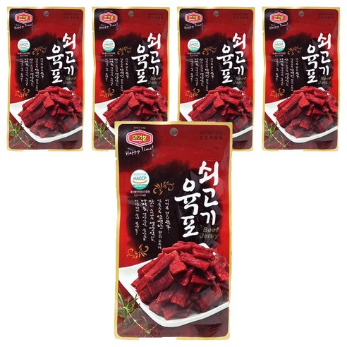 머거본 쇠고기 육포, 25g, 5개