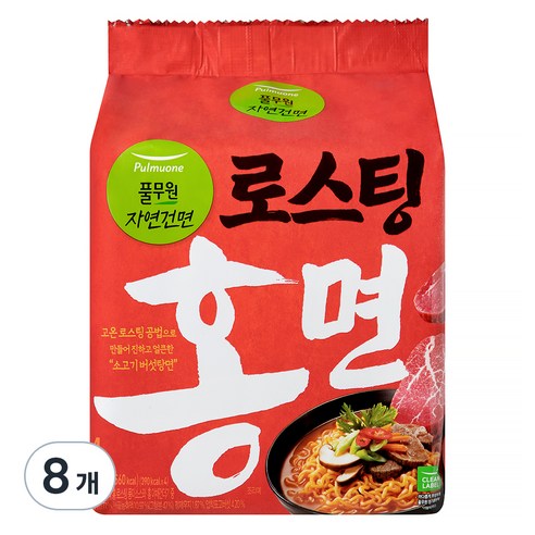 풀무원 자연건면 홍면 435.2g, 4개