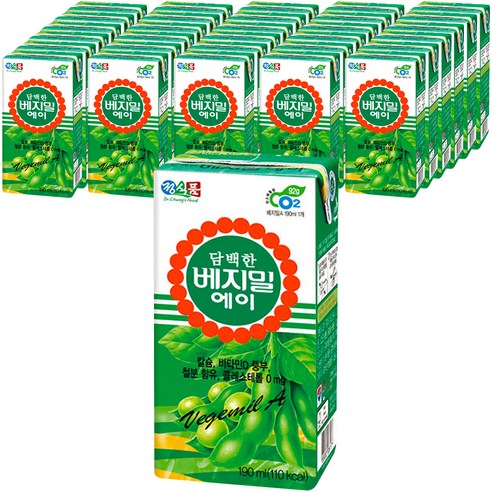 베지밀 A 담백한맛, 190ml, 48개
