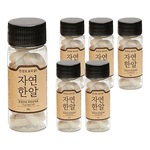 자연한알 휴대용 코인육수, 21g, 6개