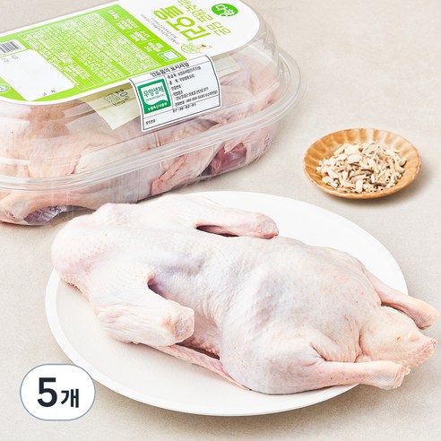 다향 무항생제 인증 백숙재료 담은 통오리 (냉장), 1.6kg, 5개