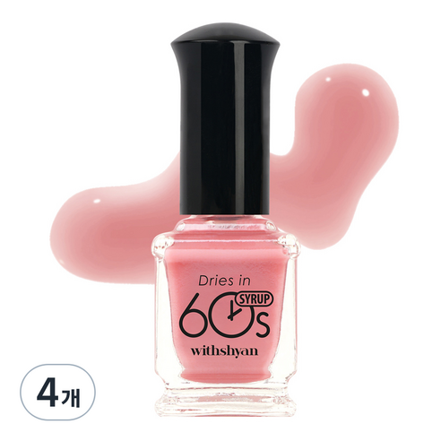위드샨 60초 매니큐어 반투명 시럽, M66 페어리시럽, 9ml, 4개