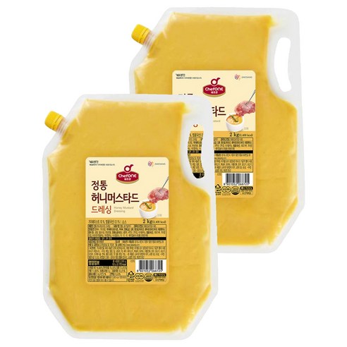 쉐프원 정통 허니머스타드 드레싱, 2개, 2kg