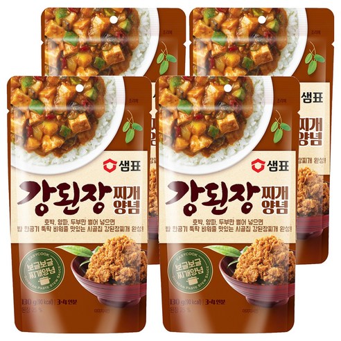 샘표 강된장찌개 양념, 130g, 4개