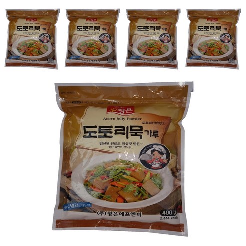 청은에프엔비 도토리묵 가루, 400g, 5개