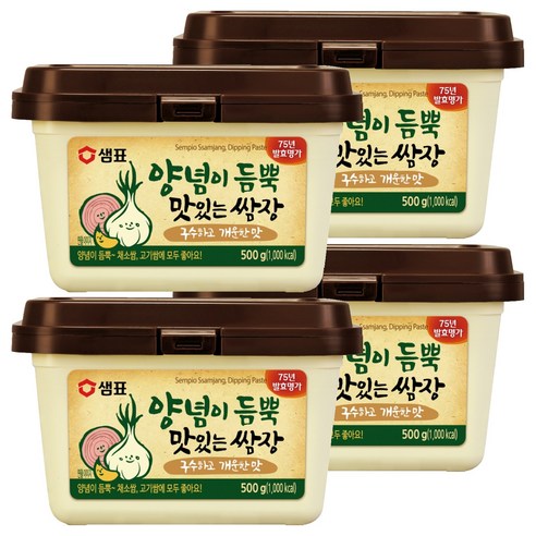 [샘표] 양념이 듬뿍 맛있는 쌈장, 500g, 4개