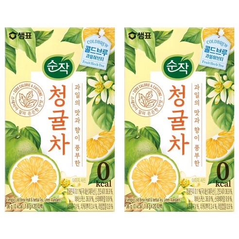 순작 청귤차 티백, 1.8g, 20개입, 2개