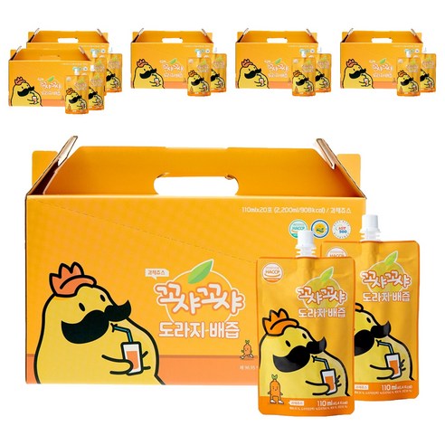꼬샤꼬샤 도라지 배즙 스파우트형, 2.2L, 120개