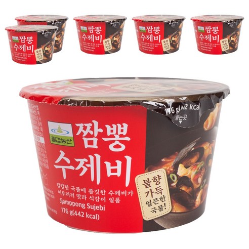 칠갑농산 짬뽕 수제비, 176g, 6개
