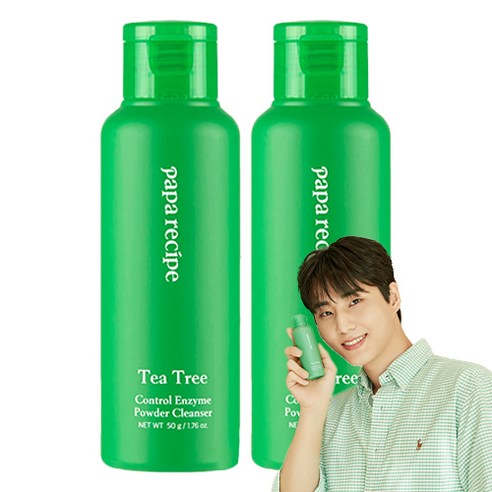 파파레서피 티트리 컨트롤 효소 파우더 클렌저, 50g, 2개