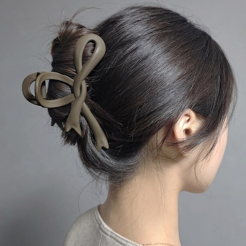 걸핀스 꼬임 리본 매트 집게핀 1526