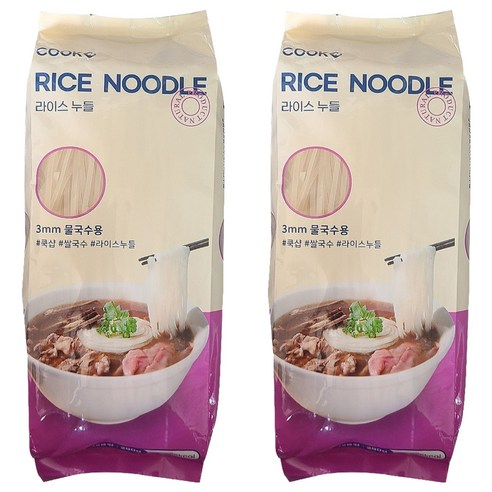 쿡샵 라이스 누들 3mm, 2개, 250g