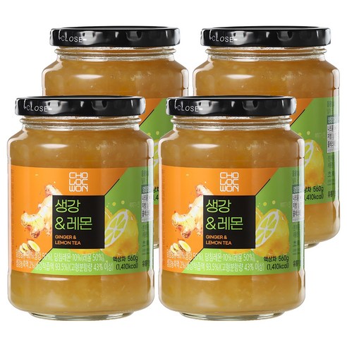 초록원 생강&레몬차, 560g, 1개입, 4개