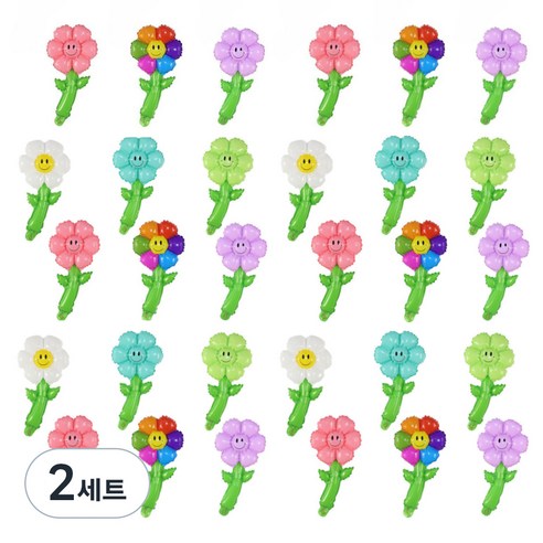 살림여왕 풍선 꽃다발 30종 세트 랜덤발송, 데이지, 2세트