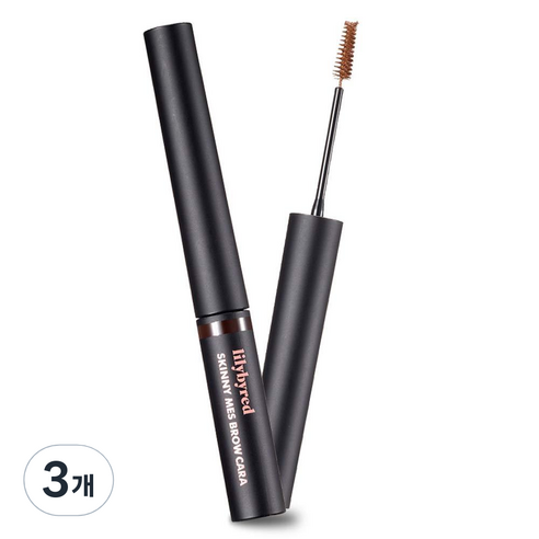 릴리바이레드 스키니 메스 브로우 눈썹 마스카라 3.5g, 다크브라운, 3개