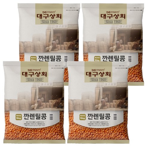 대구상회 깐렌틸콩, 4kg, 4개