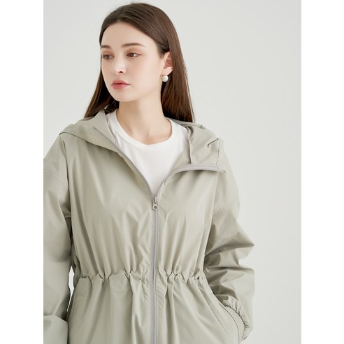 바람을 막고 스타일을 더하는 Elle Paris 링클프리 롱 윈드점퍼