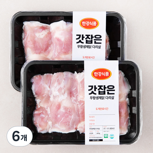 무항생제 인증 갓잡은 닭 다리살 (냉장), 400g, 6개